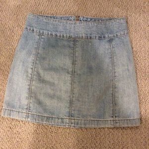 Free People Denim Mini Skirt